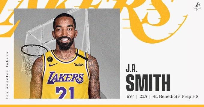 湖人官方正式宣布签约JR-史密斯 他将穿21号球衣出战